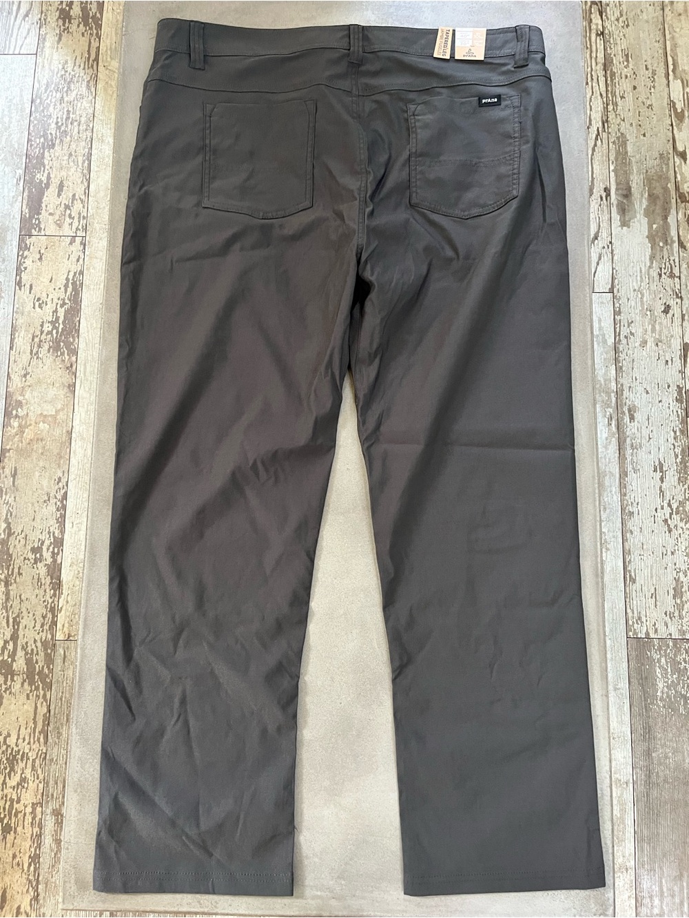 prAna Brion Slim Pant II Men's 40x30 Dark Iron Grey ReZion Stretch Hiking NWT - Picture 3 of 9
